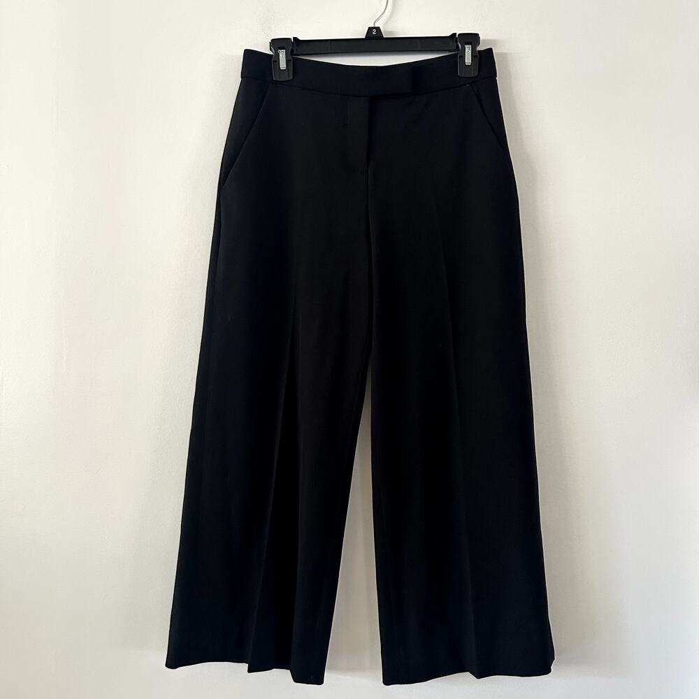 A.L.C Black Straight Leg Crop Wool Blend Trouser Pants Size 2